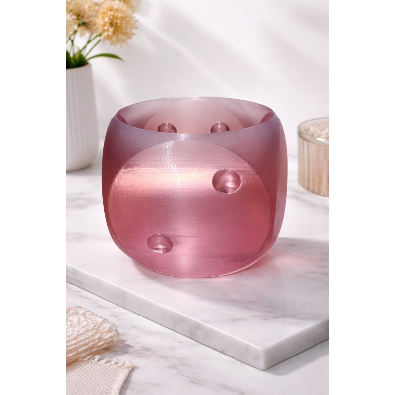 Różowa osłonka na doniczkę 3D | Designerska doniczka